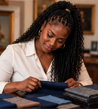 An editorial view of fabric selection