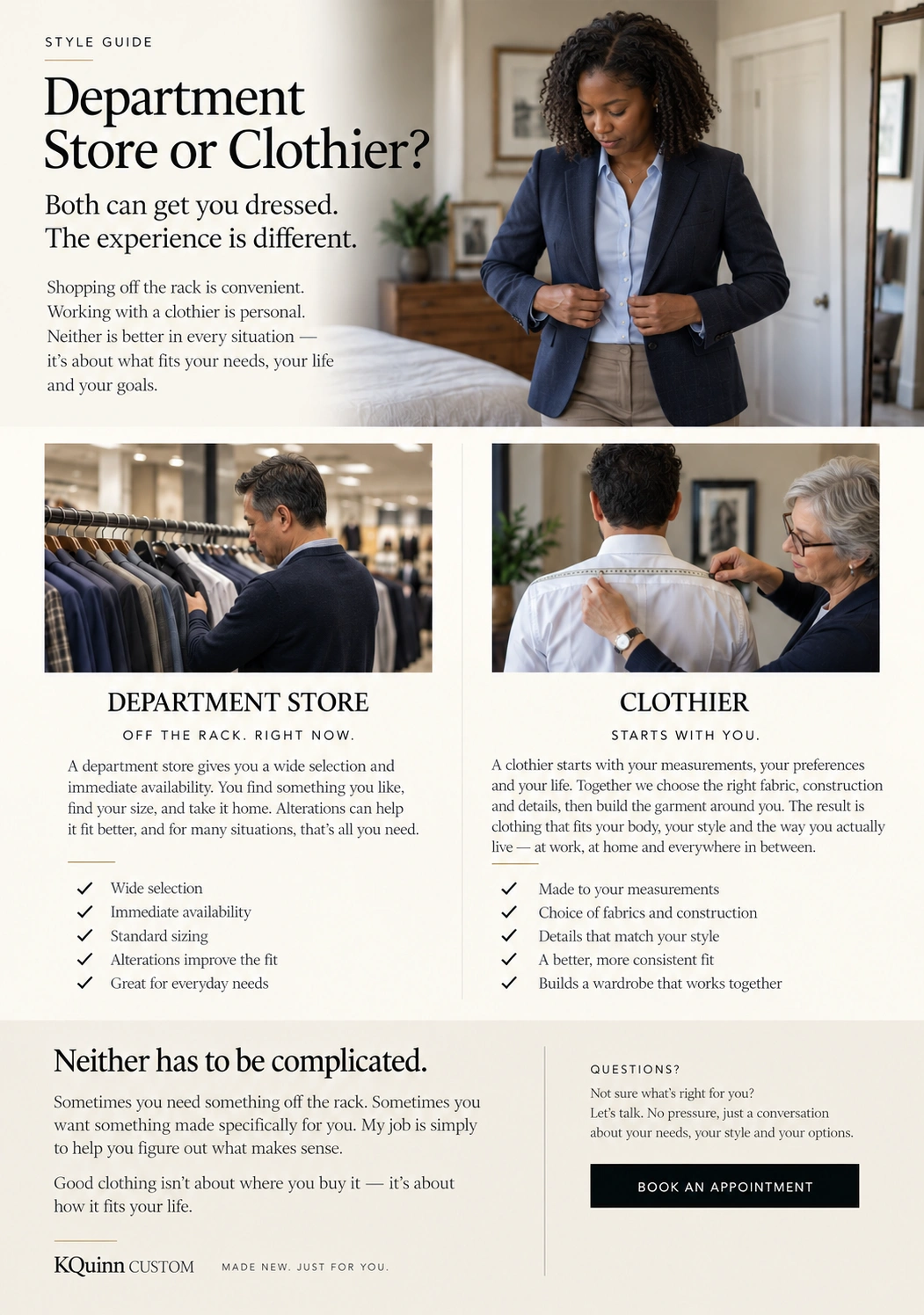 Department Store or Clothier? — approved KQuinn Guide page
